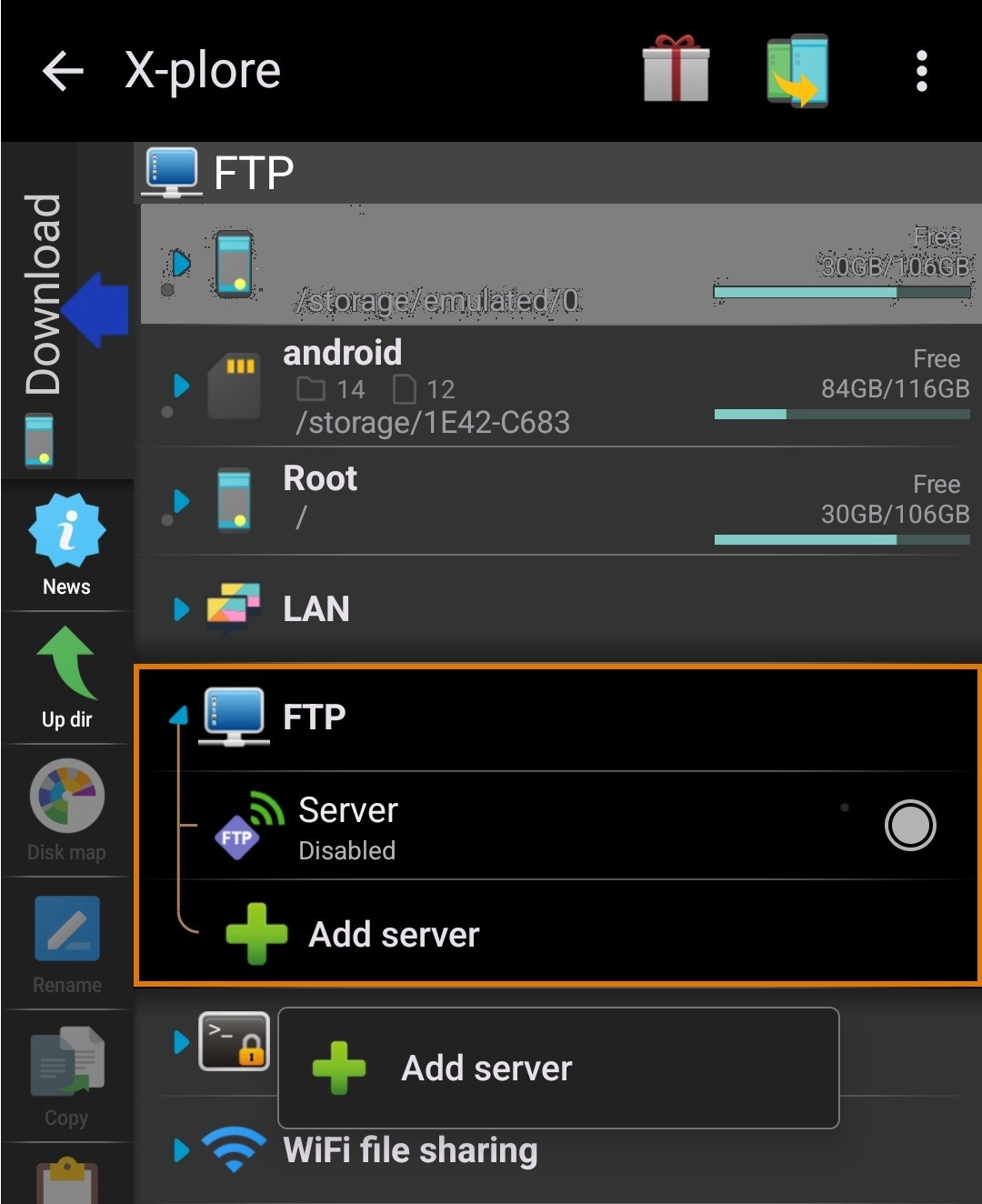 X-Plore FTP